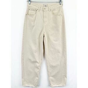 BDG Urban Outfitters Jeans Womens 31 Ivory Tapered Baggy High Rise Denim